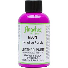 Angelus Neon-4 oz Leather Paint, Paradise Purple