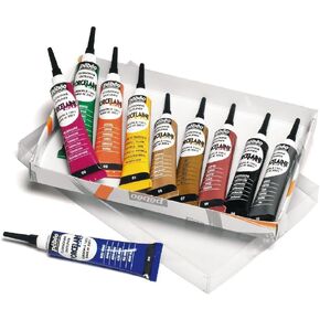 Pebeo Porcelaine 150 China Paint Set of 10, 10 Count (Pack of 1), 10 Assorted Outliners, 6 Fl Oz