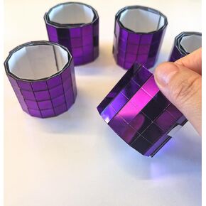 600pcs Mini 0.4''x 0.4'' Pink Mirror Squares Self-Adhesive,10mm Pink Real Glass Mirror Roll,Decorative Mirror Sticker Sheet DIY Accessory Mirrors Mosaic Tiles