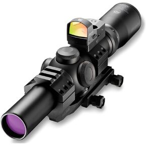 Burris Fullfield TAC30 1-4x24mm Hunting Scope or Kit w/FastFire II Sight | Illuminated Ballistic CQ 5.56 Reticle, 30mm Tube