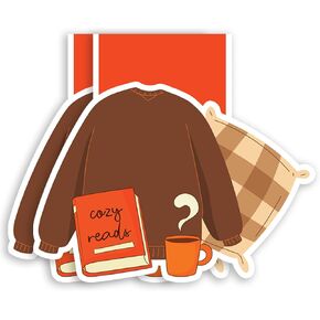 (2pcs) يقرأ مريحًا مرجعية مغناطيسية مرجعية خريف فيبي علامات صفحة هدية لمحبي القراءة Nerd Book Addict Bookworm Reader Stationery - Size 2.1 "x2.5" عند طيها