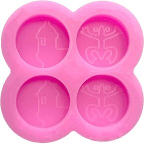 Shiny Glossy Garitas from Puerto Rico Flag Coqui Taino Stud Women Shape Silicone Molds for DIY Craft Keychain Polymer Clay Mold Epoxy Pendant Resin Crafting Making Cake Decoration