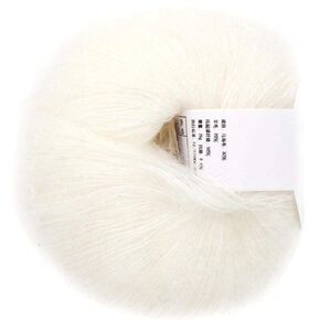 Soft Mohair Knitting - Popular Soft Mohair Pashm Knit Angora Long Wool Yarn Hot (with a Crochet)(White)