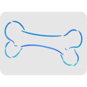 إصبع الكلب عظم العظم استنسل قالب 11.6x8.3 بوصة من البلاستيك الكلب العظم نمط الرسم الطلاء استنسل المستطيل قابلة لإعادة الاستخدام للطلاء على الخشب والأرضية والجدار والبلاط