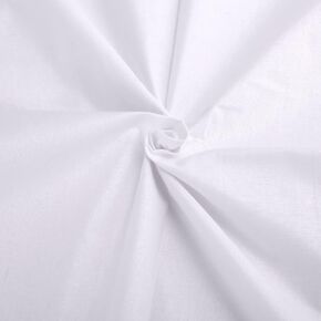 Muslin Fabric Cotton Cloth 59 Inch Wide by Yard (2 Yards,White Thin)