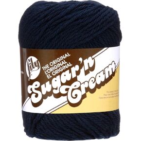 Lily Sugar 'n Cream 100% Cotton Solid Yarn ~ BRIGHT NAVY # 0009 ~ 2.5 oz. Skeins by the Each
