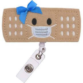 Badge Reel Bandaid Nurse Doctor Name Tag Holder with Clip