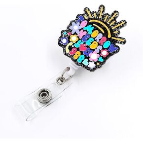 Tian Zhun Suicide Hotline Badge Reel Retractable with ID Clip Tomorrow Needs You 988 Acrylic Sunshine Badge Clip Mental Health Badge Holder for Psychology Neurology Medical Nurse Nursing Office