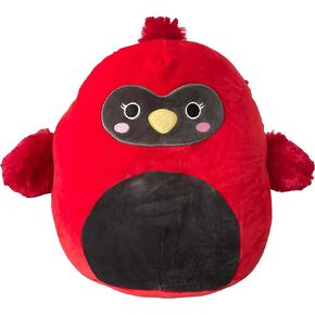 Squishmallows المسؤول Kellytoy 5 بوصة طيور بيرد ووسائد تحصيل الحيوانات (Cazlan الكاردينال)