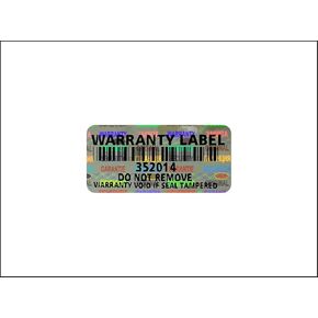250 PCS Silver Security Seal 1.26 × 0.59 بوصة ، ملصقات الهولوغرام الفراغ ، الملصقات المجسمة الواضحة الضمان