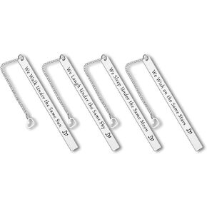 4pcs إشارة مرجعية لأفضل أصدقاء هدايا الصداقة لمسافات طويلة للنساء فتيات زميلات وداع هدية القراءة عشاق التخرج هدية عيد ميلاد عيد الميلاد لأخت شقيق العائلة