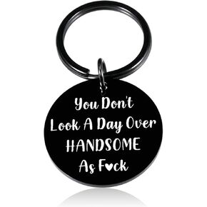 Teen Boys Gift Ideas Cute Keychain for Men Boyfriend Funny Gifts for Husband Anniversary Birthday Gifts for Step Brothers Date Night Gag Gifts for Him Black Keychain Christmas Valentines Presents