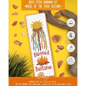 Povitrulya Counted Cross Stitch kit Wheel of The Year: Beltane - Embroidery Set for DIY Bookmark