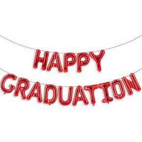 Gold Happy Graduation Balloons, Graduation Balloon Banner for Class of 2025 Decorations College High School Grad Decor