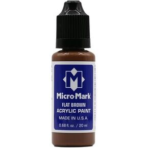 Micro-Mark Flat Brown Acrylic Paint, 20ml
