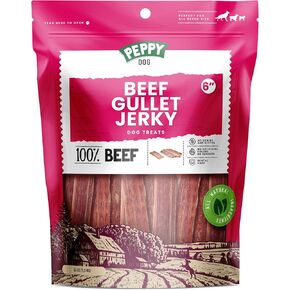 Beef Gullet Jerky 6" 1.5 kg | 100% Natural | Single Ingredient Treats | High Protein 78% | Dental Support | Chemical-Free | Preservative-Free | Premium Quality