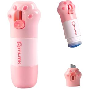 Cute Mini Box Cutter و Thermal Paper Correction Fluid ، ختم أسطوانة حماية سرقة الهوية ، 10 مل ، Pink Cat's Paw