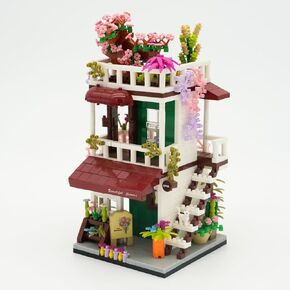 XIU City Cafe Building Block Toys, （1025pcs） Mini Street View Building Block Set, MOC Coffee Shop Streetscape Block Kit for Adults, Creative Gifts idea for Adult Kids Age 8 10 12 14+