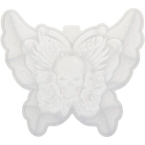 Skull Butterfly Resin Mould Butterfly Wall Decoration Pendant Mould Butterfly Silicone Mould for Wall Hanging Decoration DIY Crafting