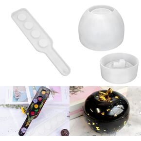 RESINWORLD Apple Shaped Jar Mold with Lid + Shot Glass Serving Tray Mold
