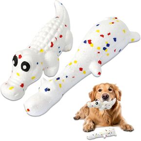 ألعاب الكلاب مضغ ألعاب Hippo & Crocodile 2 PCS Puppy Toys للمضغات العدوانية التفاعل وتدريب لعبة لتخفيف التوتر والملل مناسبة للكلاب الصغيرة والمتوسطة