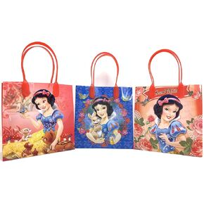 Disney Snow White Party Gift Bags, 6.25 inch, Reusable Small Goodie Bags, Set of 12, Licensed Princess Design