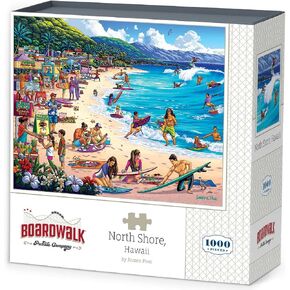 Boardwalk Puzzles North Shore, Hawaii - 1000 Piece Jigsaw Puzzle for Adults, Made in USA