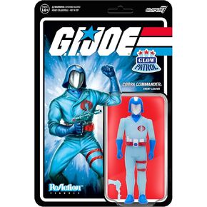 Super7 G.I. Joe Cobra Commander (Glow Patrol) - 3.75" G.I. Joe Action Figure with Accessory Classic Cartoon Collectibles and Retro Toys in Saudi Arabia