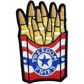 Freedom Fries Patch - Made in USA - Morale Patches Patches for Backpacks Patches for Hats America USA