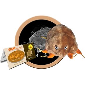 Giantmicrobes Mange Plush - تعرف على العث وكيف تسبب مرضًا جلديًا ، مع هذه الهدية التعليمية للأصدقاء والأطباء البيطريين والمعلمين ومحبي الحيوانات الأليفة وأي شخص لديه شعور صحي من الفكاهة