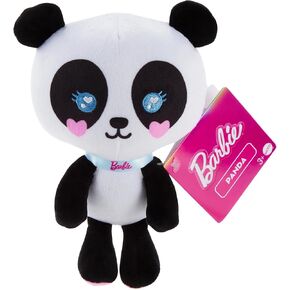 Barbie Stuffed Animal, 7-inch Pet Panda Plushie with Glitter Collar