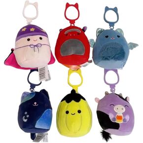 Squishmallows 2024 Halloween Squad 3.5" Mini Plush Doll Clip Keychain, Set of 6