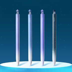 إبداعية Galaxy Pens Quick Dry Black Ink Point Point Crittense Smooth for Journaling Note Taking ، Wut Office School Supplies Home for Women Men ، Pack of 4pcs (Starry Sky)