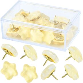 Star Push Pins - Cute Thumb Tacks with Adorable Shiny Star Design - Decorative Pushpins Perfect for Craft Projects, Scrapbooking, and DIY Decorations (Purple)