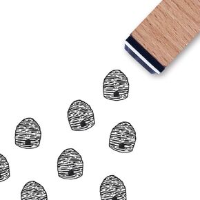 Hive Rubber Stamp, 3/5 Inch Small Mini Honeybee Stamp for Scrapbooking Card Making Planner