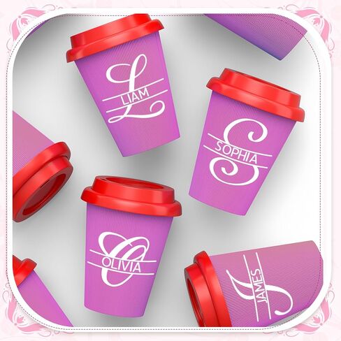 10 أوراق شخصية 14 20 24 أوقية ملصقات UV Monogram الكأس تلفيات ملصقات رسائل فينيل اسم شارات MOUGROGRACT شارات مقاومة للماء لأجهزة الكمبيوتر المحمولة Tumblers (أبيض) in Saudi Arabia