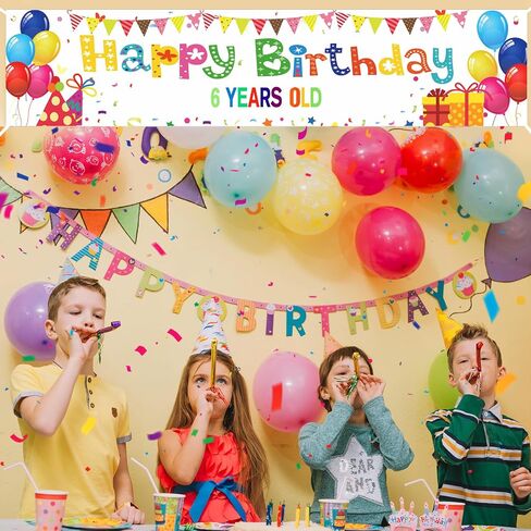 RUMIA Custom Happy Birthday Banner with Name Personalized Customize Happy Birthday Banner Decorations Colorful Happy Birthday Yard Banner with Alphabet Number Stickers Birthday Party Supplies (White) in Saudi Arabia