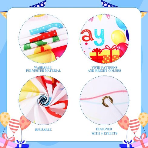 RUMIA Custom Happy Birthday Banner with Name Personalized Customize Happy Birthday Banner Decorations Colorful Happy Birthday Yard Banner with Alphabet Number Stickers Birthday Party Supplies (White) in Saudi Arabia