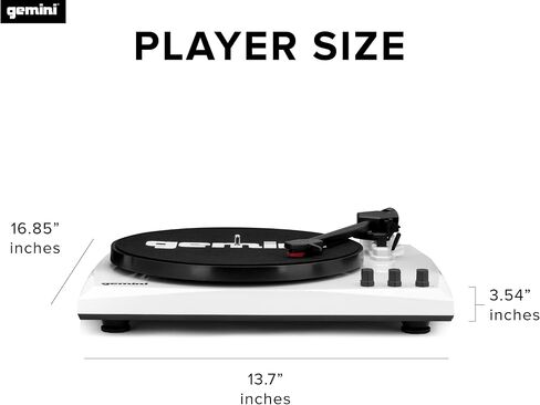 Gemini Sound TT-900 - Classic Black 3-Speed Turntable with Pitch Adjustment, Bluetooth Connectivity, and High-Fidelity Stereo Sound in Kuwait