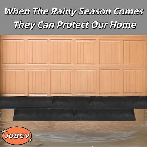 Water Barrier 5 ft x 6.5 inch Water Activated Flood Barriers, Sandless Sandbag for Flooding Reusable Water Absorber Water Absorbing Snake for Absorbent Prevention for Garage and Basement (3 Pack) in Kuwait