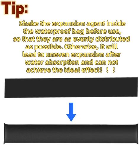 Water Barrier 5 ft x 6.5 inch Water Activated Flood Barriers, Sandless Sandbag for Flooding Reusable Water Absorber Water Absorbing Snake for Absorbent Prevention for Garage and Basement (3 Pack) in Kuwait
