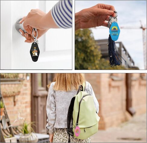 Berirexrion Stickers for Motel Keychain - 8 Sheets UV DTF Transfer Keyring Sticker Sunflower Highland Cow Car Hotel Keychains Labels Decorative Inspirational Quotes Wraps for Jewelry Identification in Kuwait