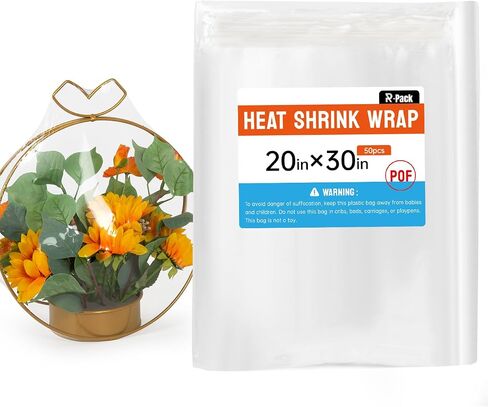 Heat Shrink Bags, 200 Pieces 8x12" Heat Shrink Wrap for Shoes, Soap, Book, Bath Bombs, Bags, Candles, Jars and Homemade DIY Project in Kuwait