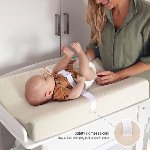Termichy Muslin Changing Pad Covers: Baby Diaper Changing Table Covers - Changing Pad sheets for Boys Girls in Kuwait