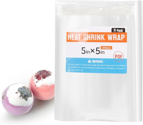 Heat Shrink Bags, 200 Pieces 8x12" Heat Shrink Wrap for Shoes, Soap, Book, Bath Bombs, Bags, Candles, Jars and Homemade DIY Project in Kuwait
