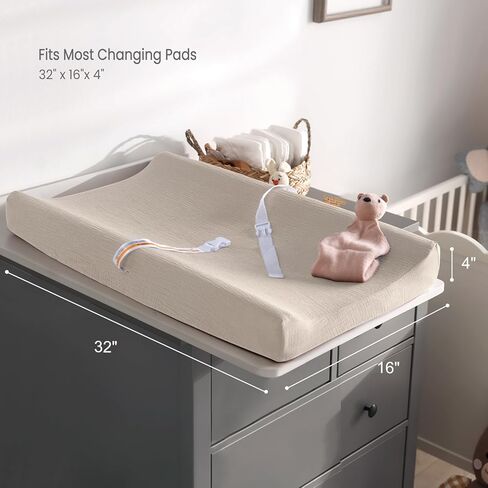 Termichy Muslin Changing Pad Covers: Baby Diaper Changing Table Covers - Changing Pad sheets for Boys Girls in Kuwait