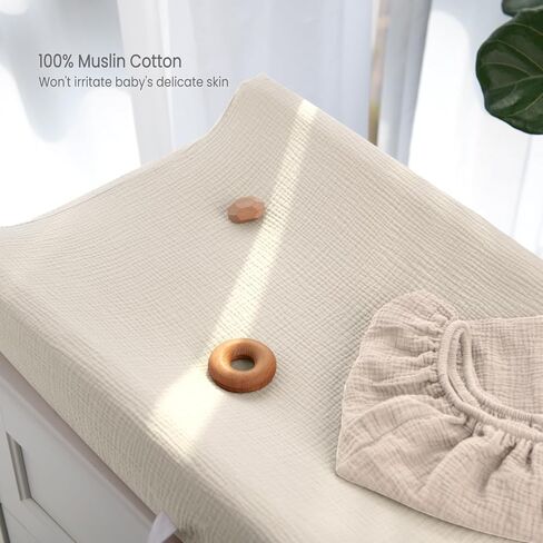 Termichy Muslin Changing Pad Covers: Baby Diaper Changing Table Covers - Changing Pad sheets for Boys Girls in Kuwait