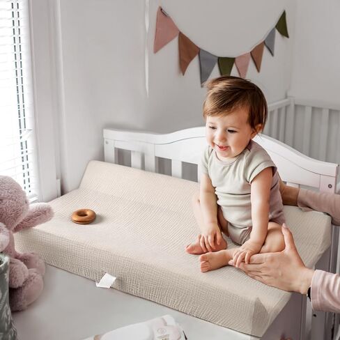 Termichy Muslin Changing Pad Covers: Baby Diaper Changing Table Covers - Changing Pad sheets for Boys Girls in Kuwait