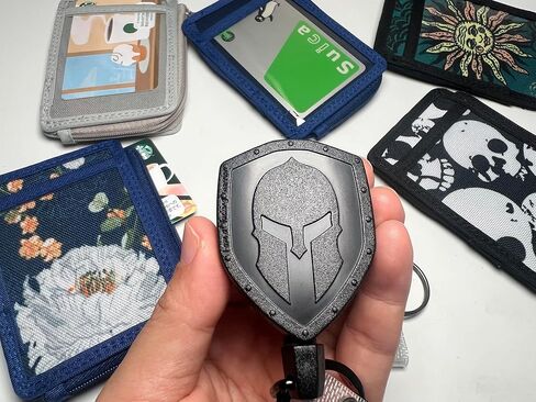Cool Spartan Design Retractable Badge Reels Keychain Heavy Duty, Badge Holder Retractable Clip Keychain Heavy Duty, Ideal Gift Pick for Veteran/Servicemen, Women & Their Friends(2pack) in Kuwait