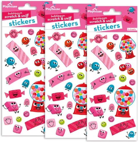 Playhouse Ice Cream Pops Strawberry Scented Scratch & Sniff Sticker Sheets - 1 Pack in Kuwait